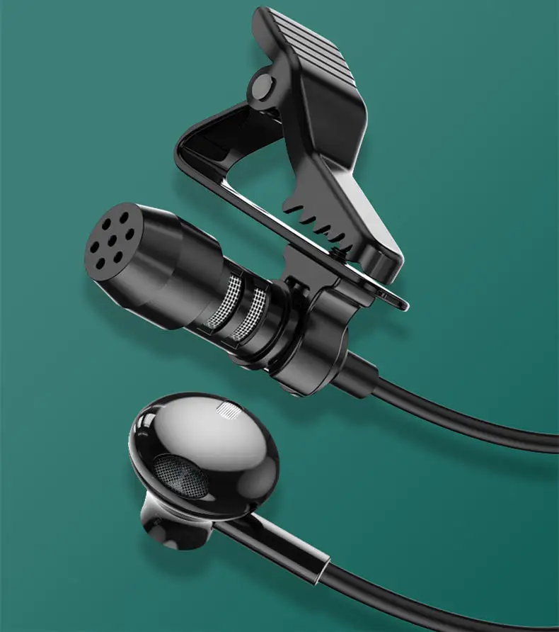Lavalier Microphone Monitor Line Video Live Mini