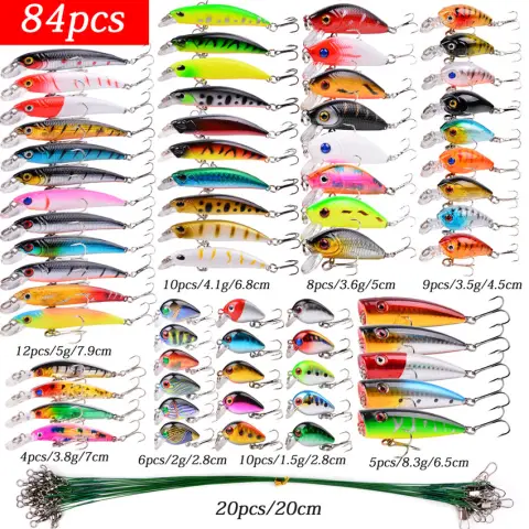 Fishing Lure Set Hard Bait Mini Minnow Floating Swin