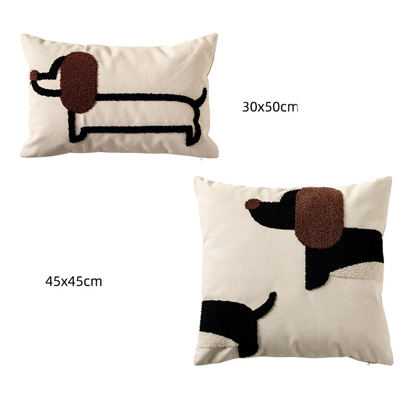 Title 6, Simple Home Canvas Embroidered Pillowcase