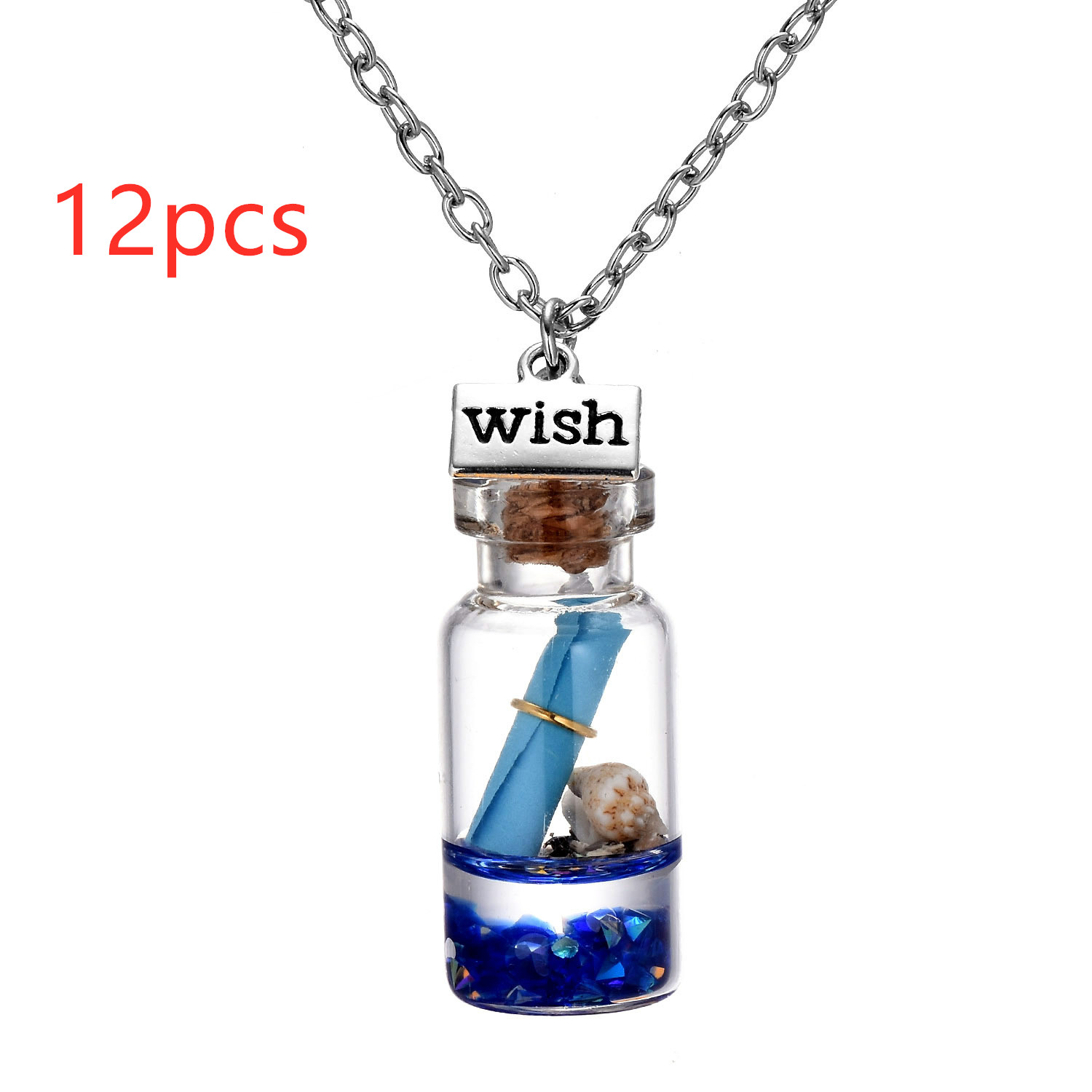 Fashion And Creative Wishbottle Glass Collar