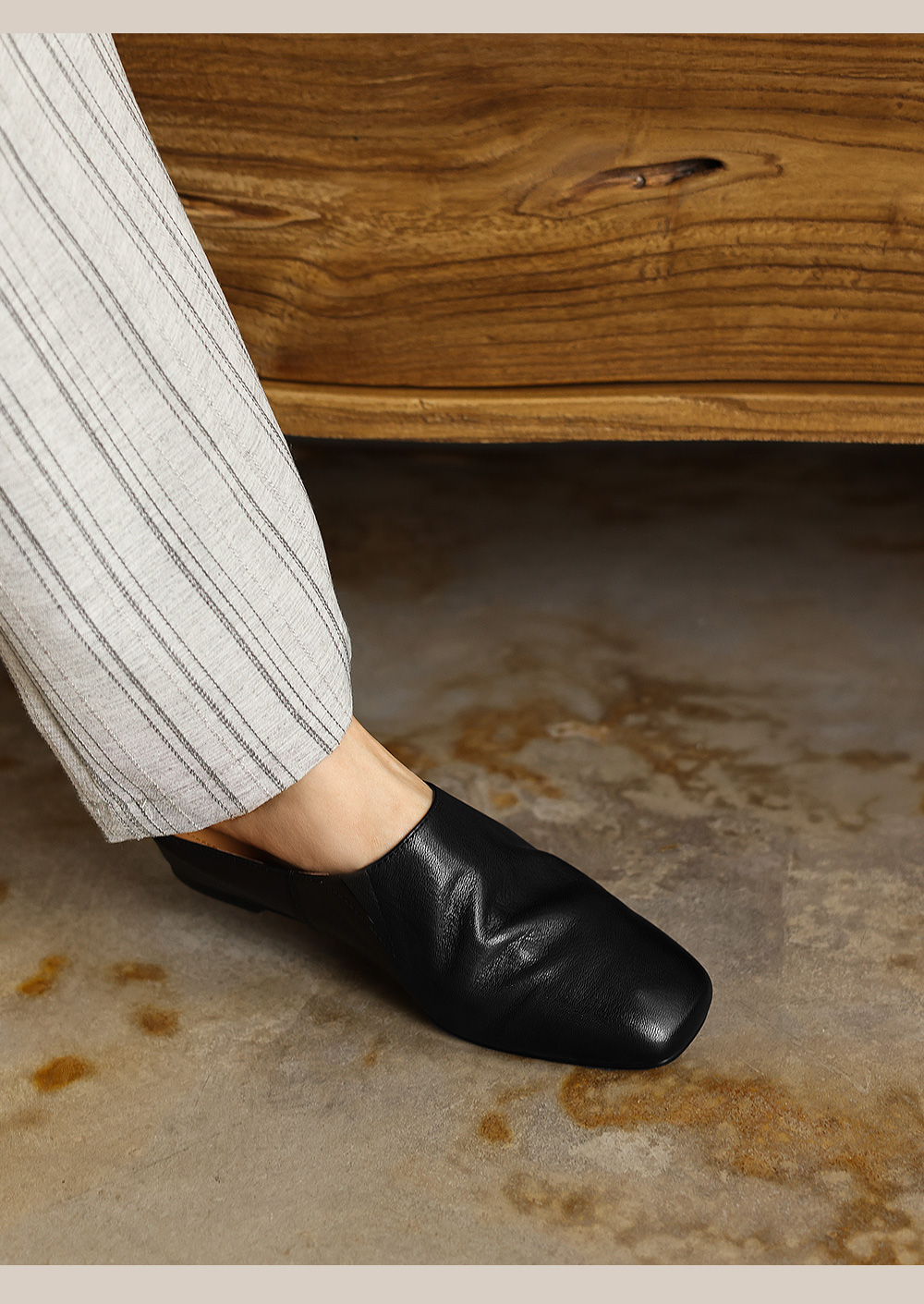 Sheepskin Ruched Mule Slides outdoor wear – Sarah Express