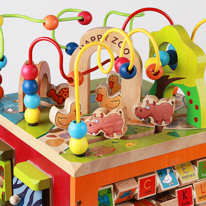 Multifunctional Four-sided Bead-stringing Toy Educational Toys - Image 7