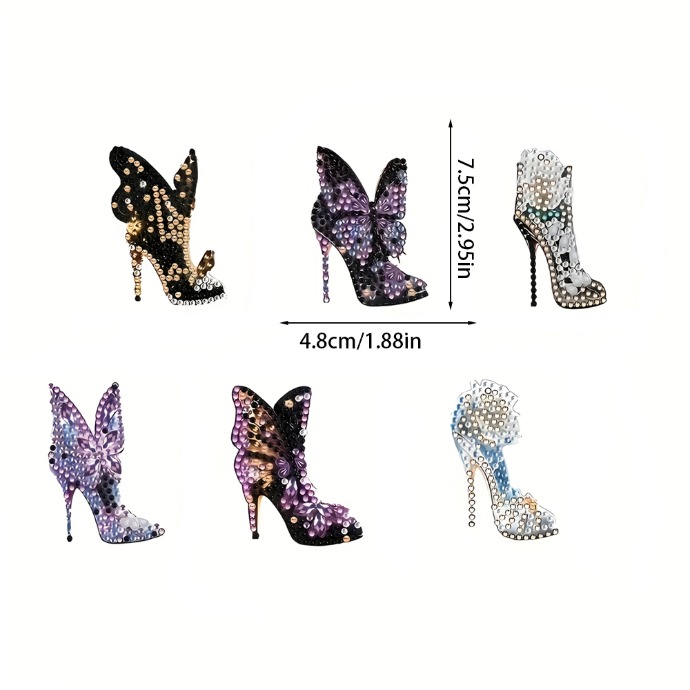 DIY Diamond Painting Keychain - High Heel Pattern, DIY Decoration, Diamond Kit Craft Supplies, Handmade Mosaic Painting Keychain DIY Set Suitable For Beginners, Creative Handmade Craft Gift Set