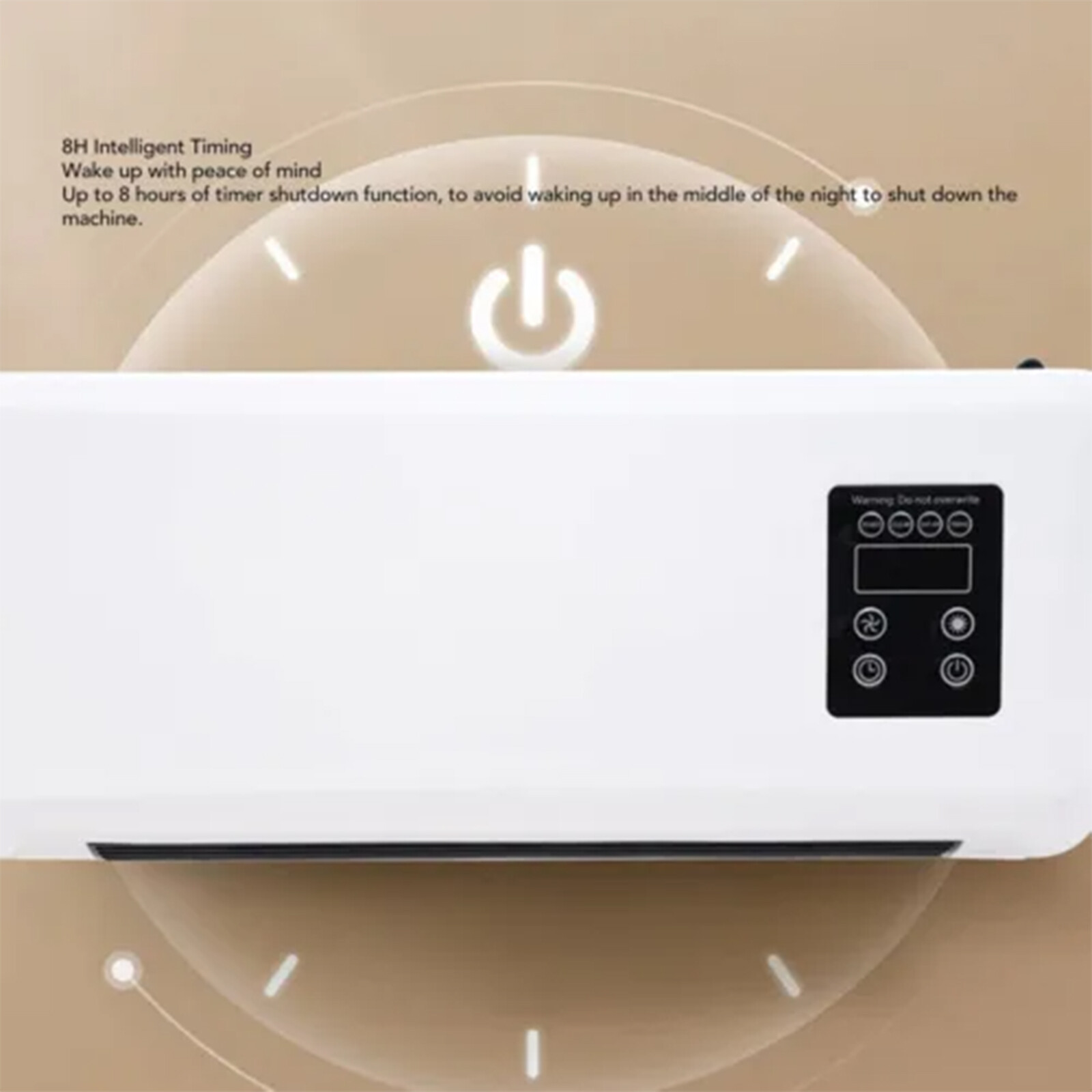 Electric Wall Heater Air Conditioner Wall Mounted Space Heater Fast Heating