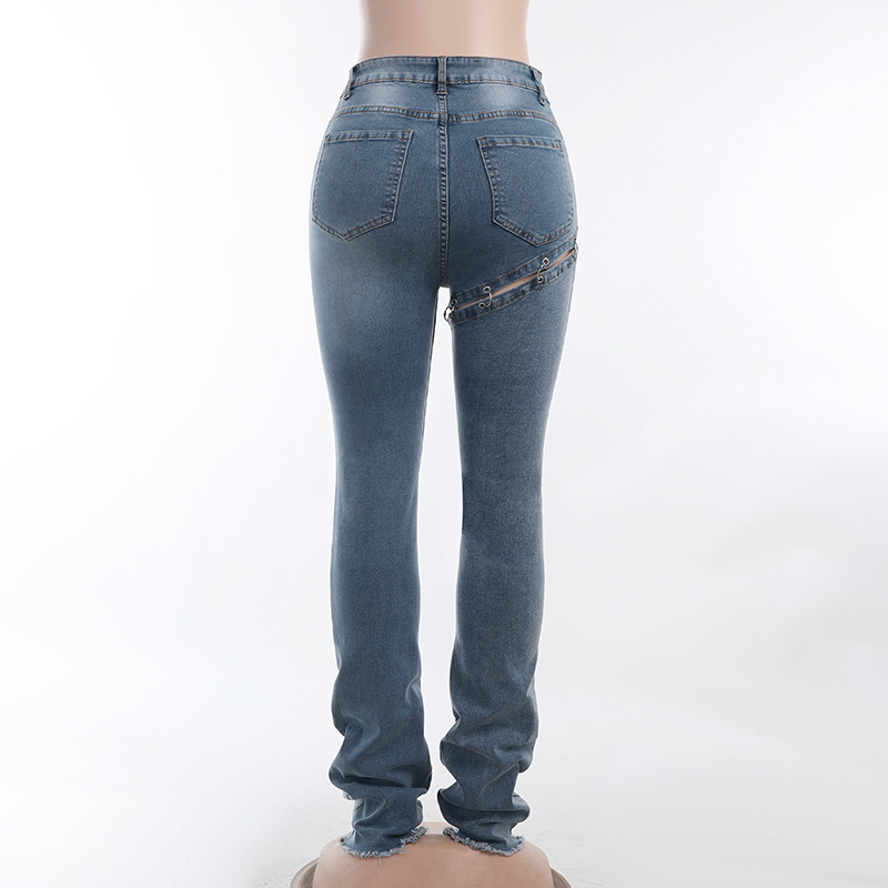 Title 16, Jeans Statement a vita alta, slim e con dettagl...