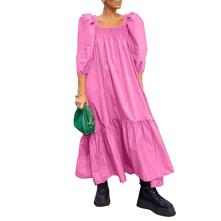 Women's New Solid Color Slim Dress