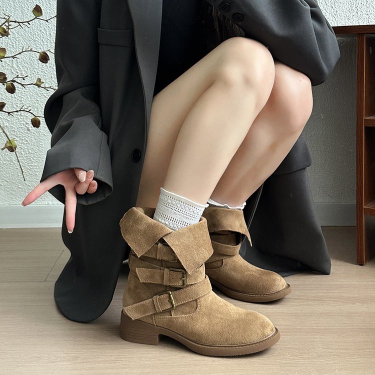 Thick Heel Mid-Calf Boots, picture 2 of 4