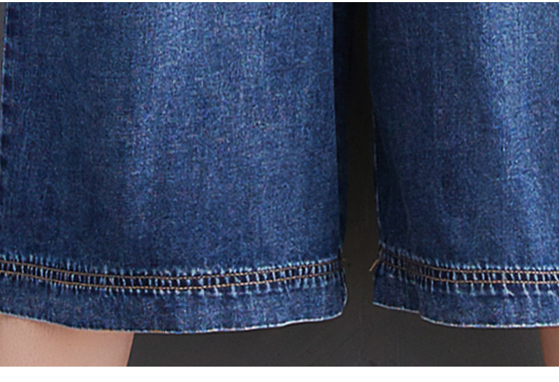 Age-reducing Denim Overalls Five-point Pants Women's Straight Shorts