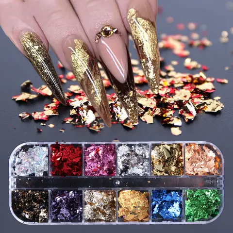 Fashion Nail Gold Foil in Ornament