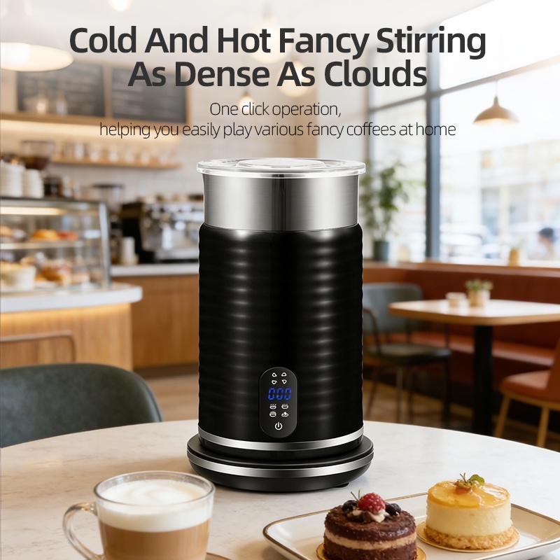 Electric Milk Frother 4 In 1 Automatic Steamer Latte Coffee Foam — image 11