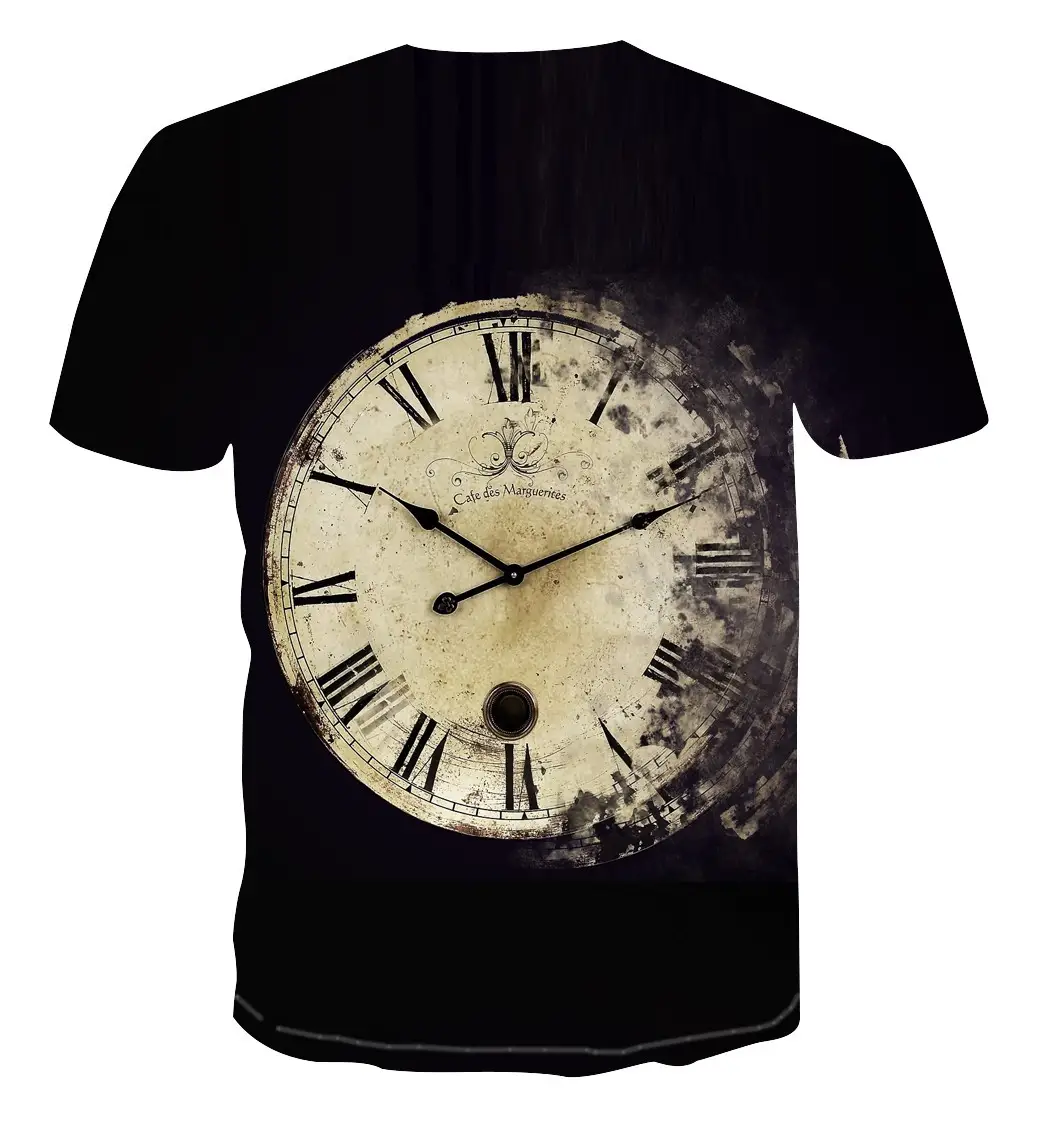Casual Men's 3D Digital Printing Short Sleeve T-shirt