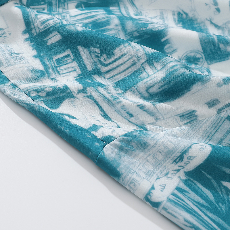 Men's Loose Casual Printed Long Sleeve Shirt