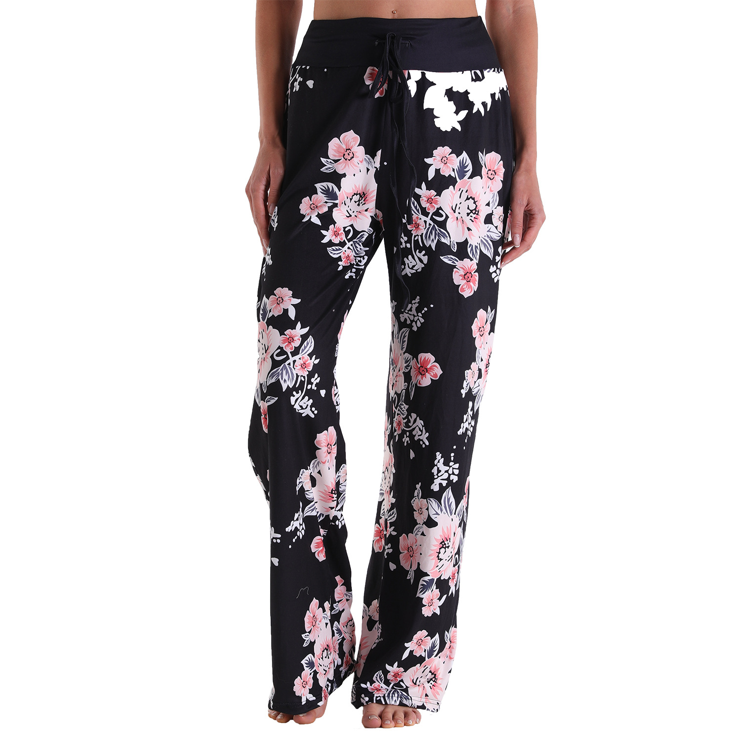 Lace up Casual Trousers European And American Cross border Loose Lace up Camouflage Printed Pants Women 16Style M - Shop at LoveMi