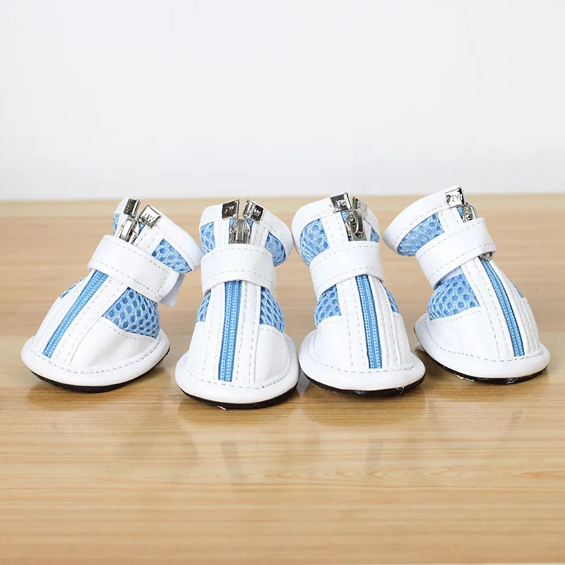Small Pet Dog Sports Net Shoes - Blue