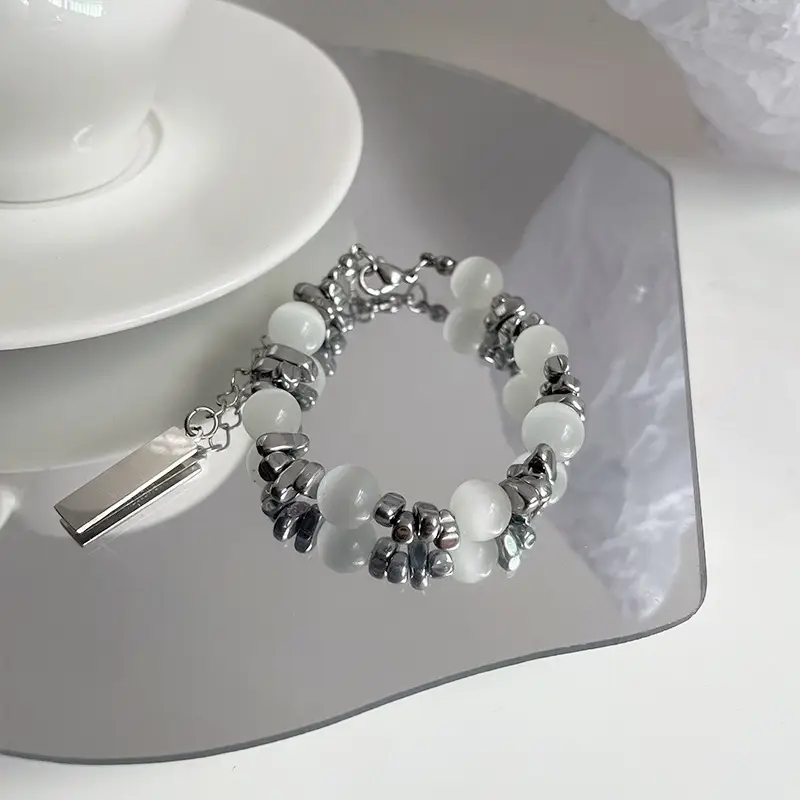 1Do Not Fade Opal Character Broken Silver Hand Ornaments