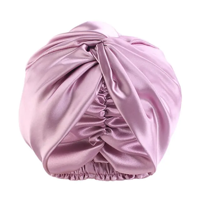 Popular Imitation Silk Double layer Night Caps Purple - Shop at LoveMi
