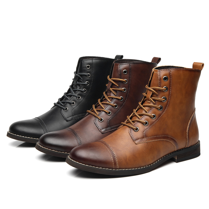 Title 7, Herren Martin Stiefel High Top Stilvolle Herren...