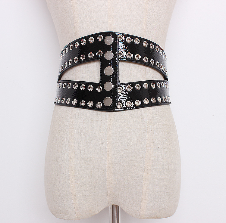 Title 3, Flowing Eye Rivet Elastic Elastic Waistband Fem...