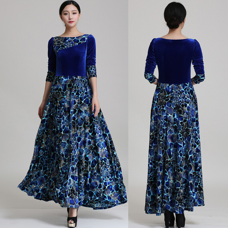 Velvet Long Sleeve Swing Dress, picture 8 of 8