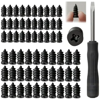 60Pcs Tire Repair Rubber Nail, Rubber Screw Tire Plugs Repair Nail Kit Tires Quick Puncture Repair Tools For Auto Motorcycle, Truck, Tractor Tire Puncture Repair