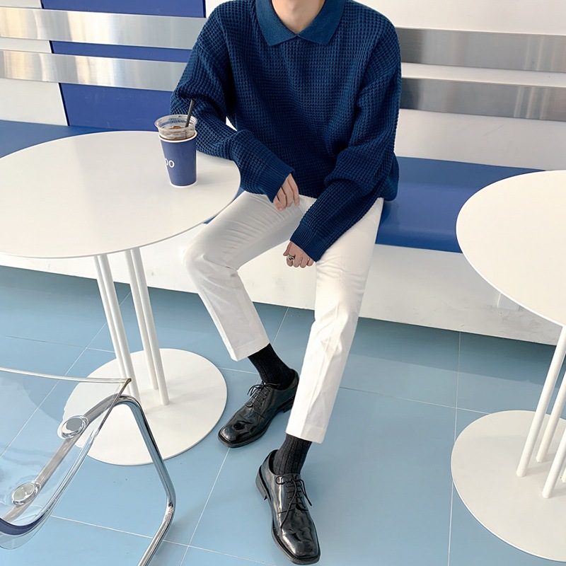 Title 1, Mens Waffle Long Sleeved Outer Sweater for lay...