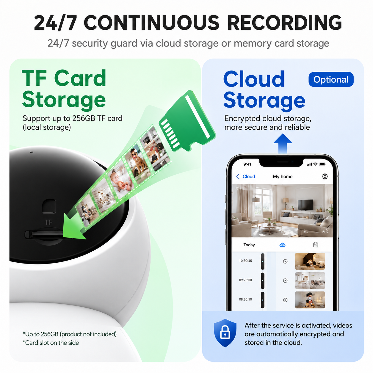Smart WiFi Indoor Baby Monitor Camera 360 Pan Tilt With Pet Tracking 5