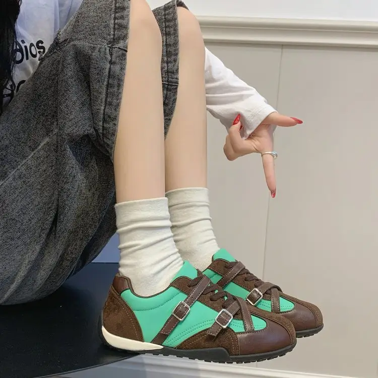 Women's Retro Color Block German Trainer Shoes