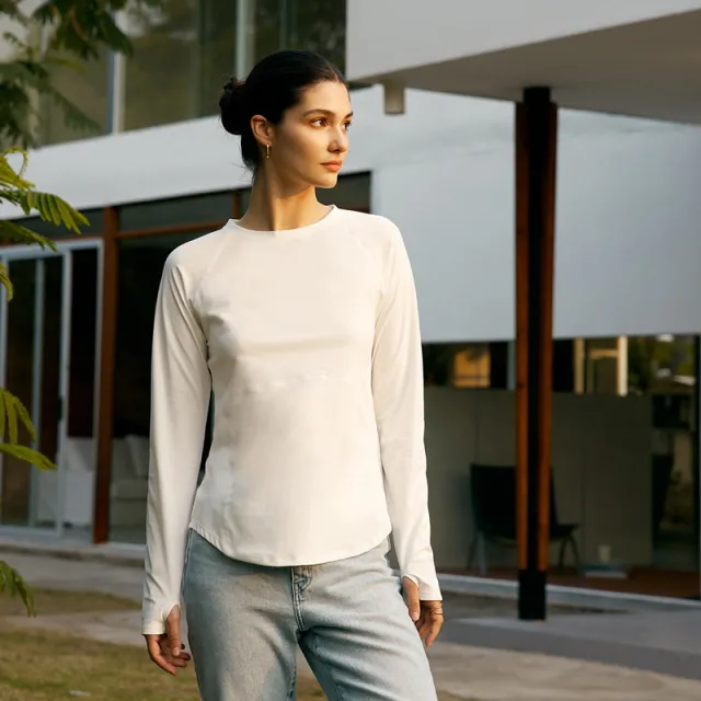 Women's T shirt New Solid Loose Versatile Round Neck White - Shop at LoveMi