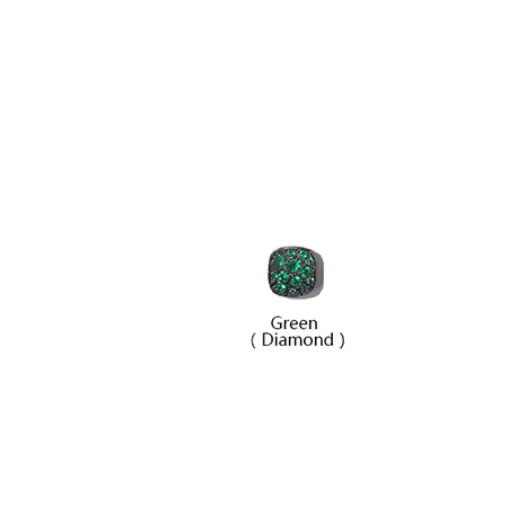 Honeycomb Colored Diamond Ring Fashion Personality Square Gem