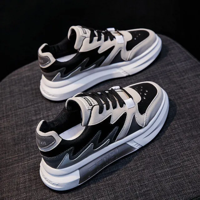 Super Fire Thick soled Increased Sports Shoes All match Casual Sneakers Black - Shop at LoveMi