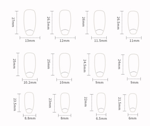 Title 1, White French Shiny Nail Sticker