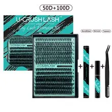 Individual Clusters Of Natural Black False Eyelashes
