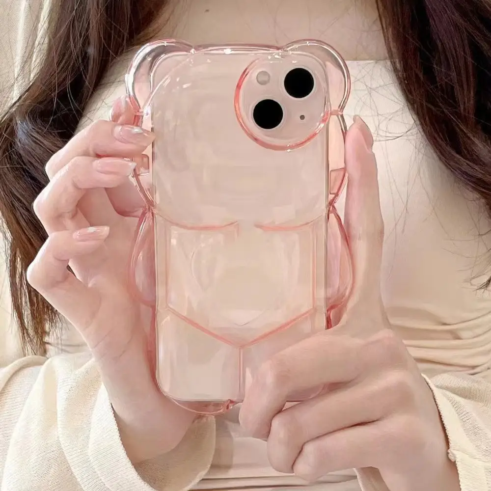 3D Bear Mobile Phone Case Shatter-resistant Silicone