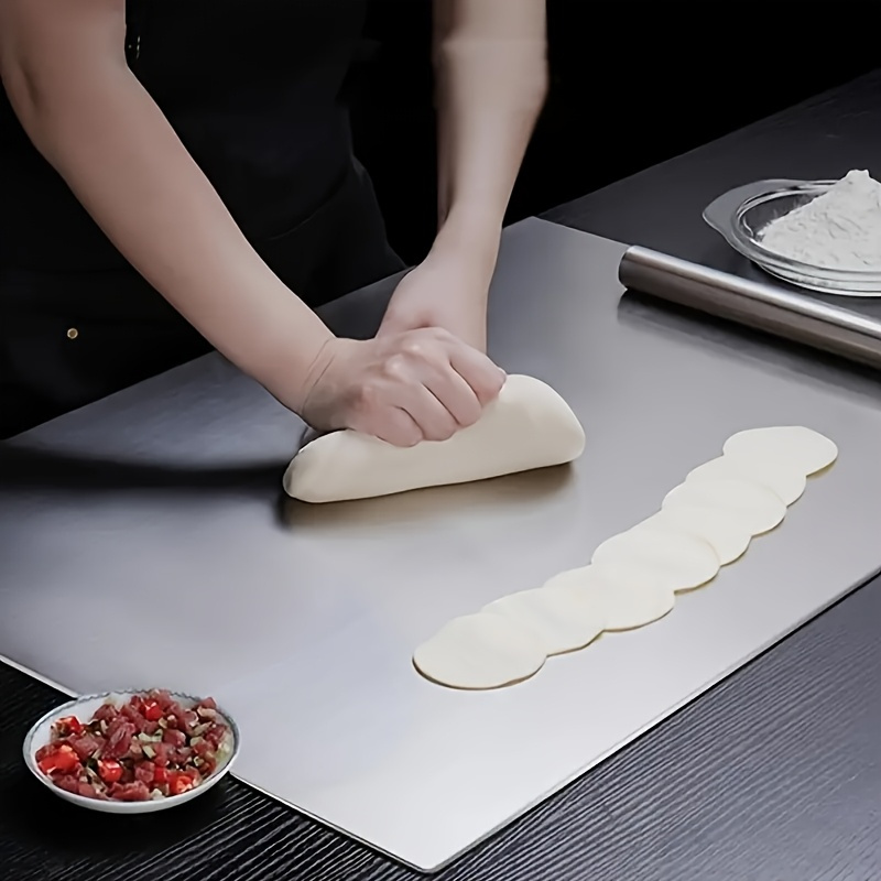 Stainless Steel Cutting Board For Kitchen - Large 304 Chopping Boards, Suitable For Meat Vegetables Bread And Baking,Kitchen Accessories. — foto 6