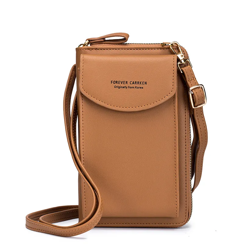 Multifunctional Clutch Fashion Shoulder Messenger Bag - Brown