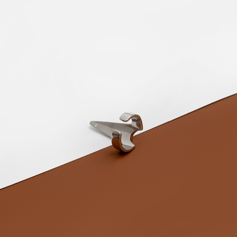 1PC Wolverine Style Ring, Oversized Long Band, Creative Geometric Design, Versatile Statement Ring - Jewelry & Watches