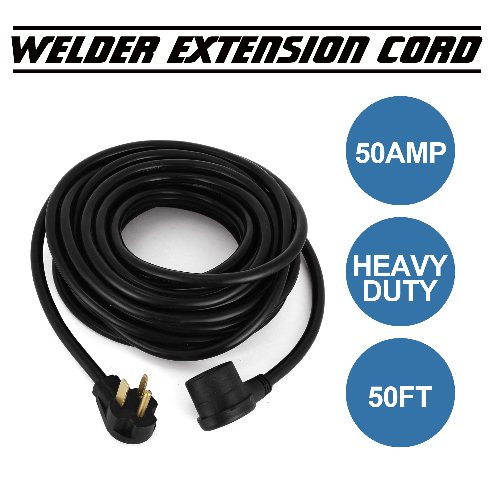 VEVOR  Welding Extension Cord 50ft MIG TIG Plasma Welding Cord 30A Extension Cord For Portable Welders image 4