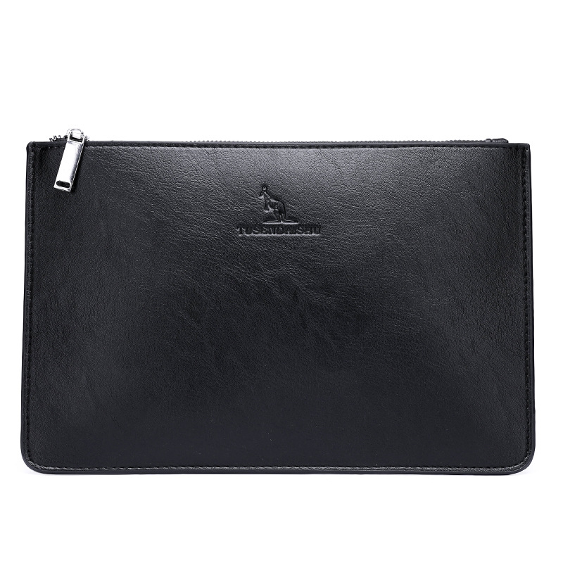 Men's Soft Pu Plaid Business Casual Clutch — foto 5