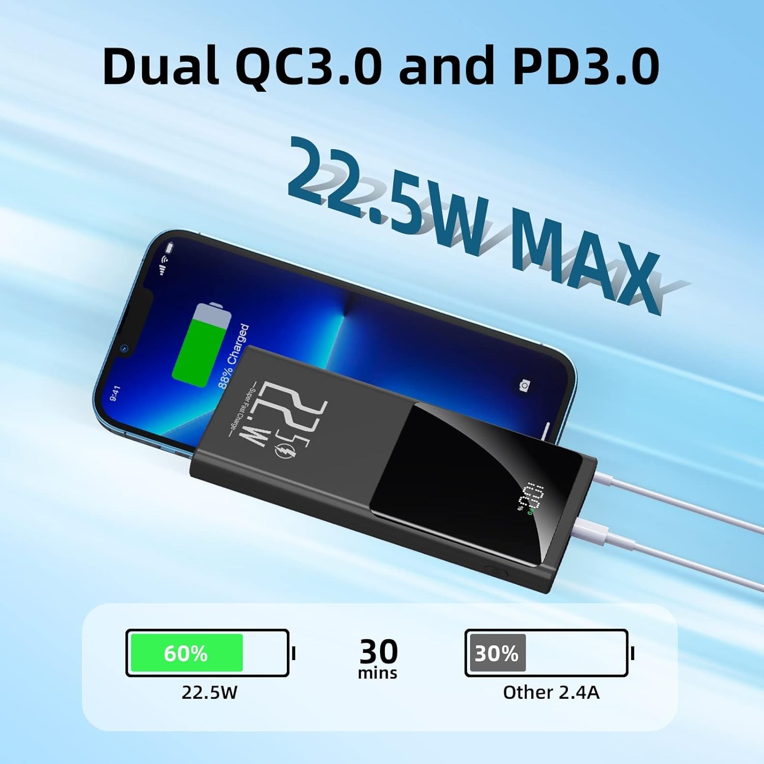 5V 3A Power Bank For Electric Heated Vest Jacket Body Warmer USB Fast Charger