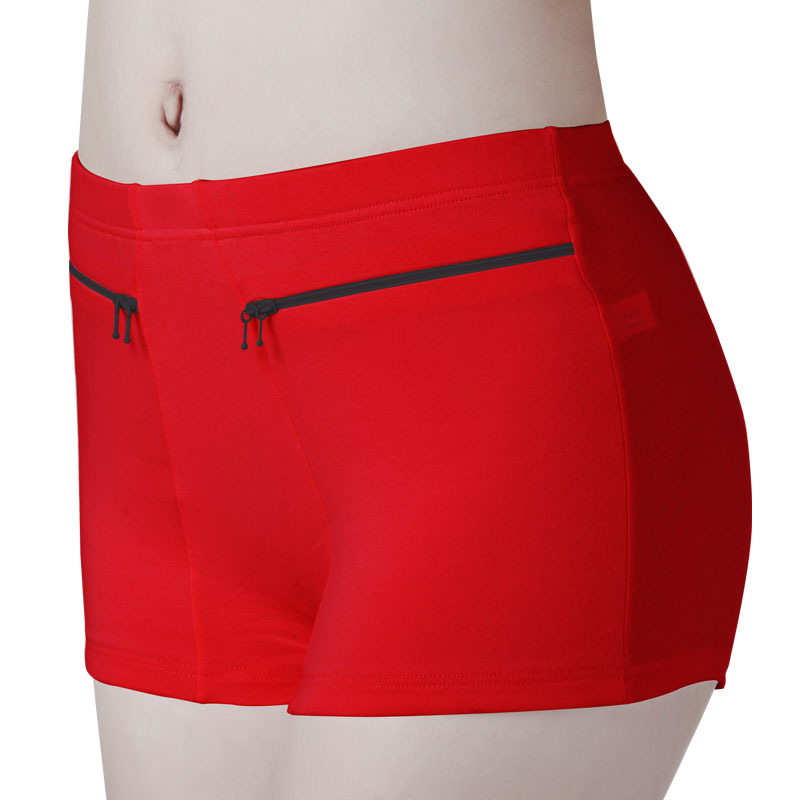 Safe High Waist Breathable Simple Boxer Briefs Bright Red - Shop at LoveMi