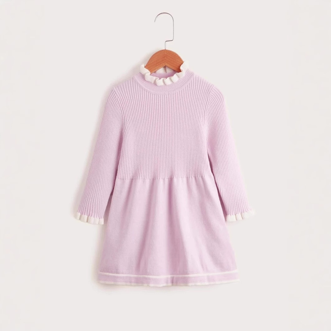 Warm & Stylish Knit Dress For Girls - Soft Winter Dress With Elegant Design, Perfect For Holidays & Casual Wear