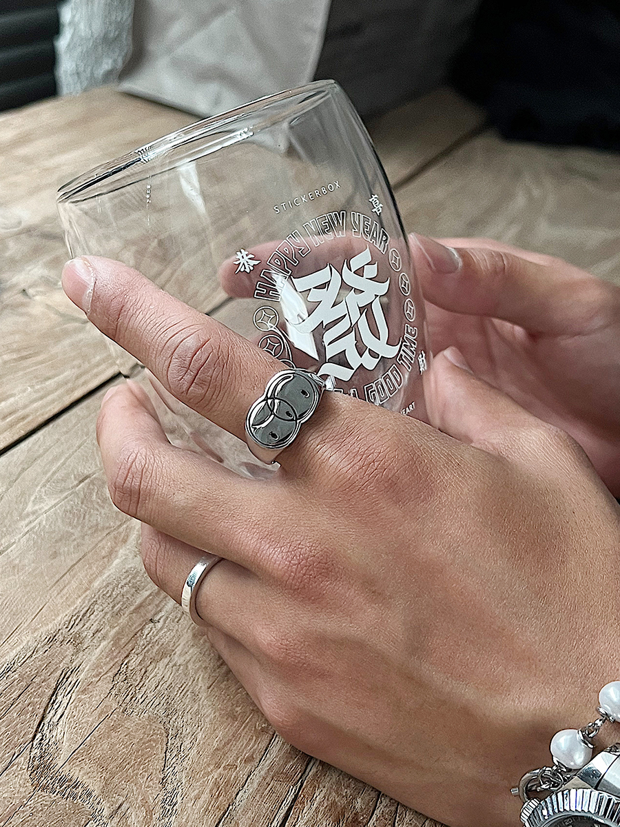 Ring Titanium Steel Men's Hip Hop