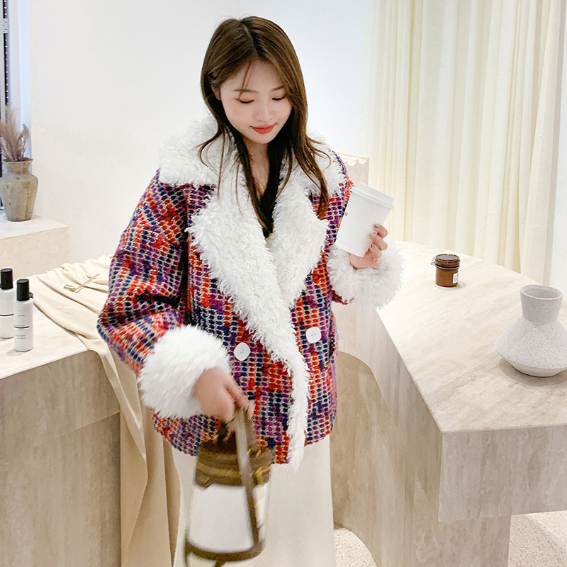 Xiaoxiangfeng Real Shot New Wool Lamb Jacket