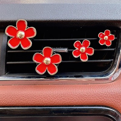 4x Car Air Vent Conditioner Vent Diffuser ,Automotive Red