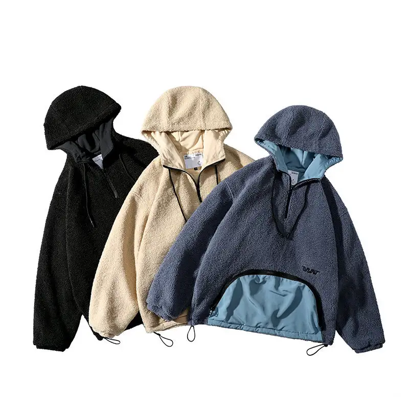 Hip Hop Apartment Big Pocket Youth Granular Fleece Sweater