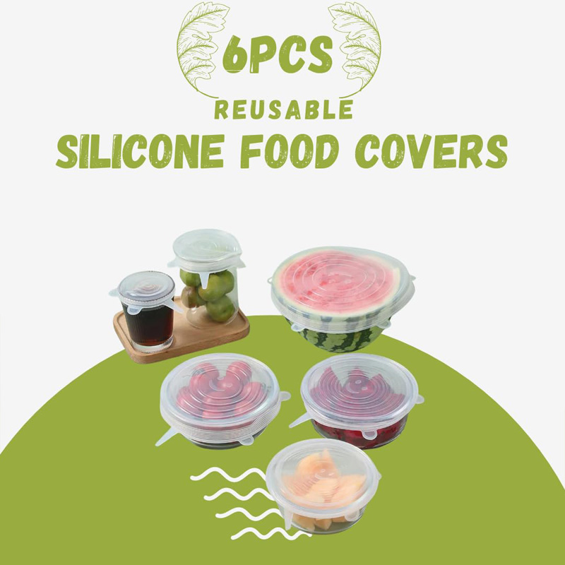 Kitchen Microwave Food Cover With 6 Silicone Lids, Extension Lid, Bowl Lid, Elastic Silicone Lid… image 2