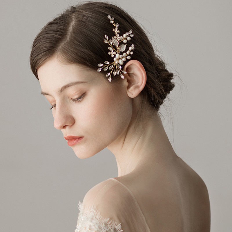 Shiny Horse Eye Diamond Wedding Dress Headwear