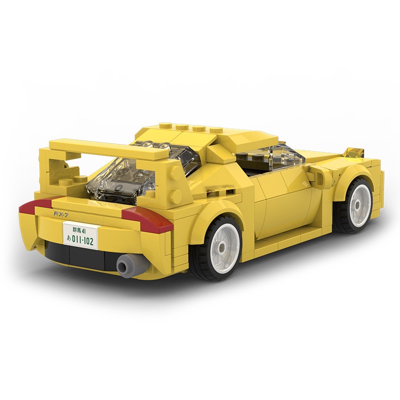 Assembled Building Block Racing Head Text Car Boy Toy
