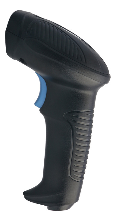 5V Wired USB 1D Handheld Scanner In Blue And Black.