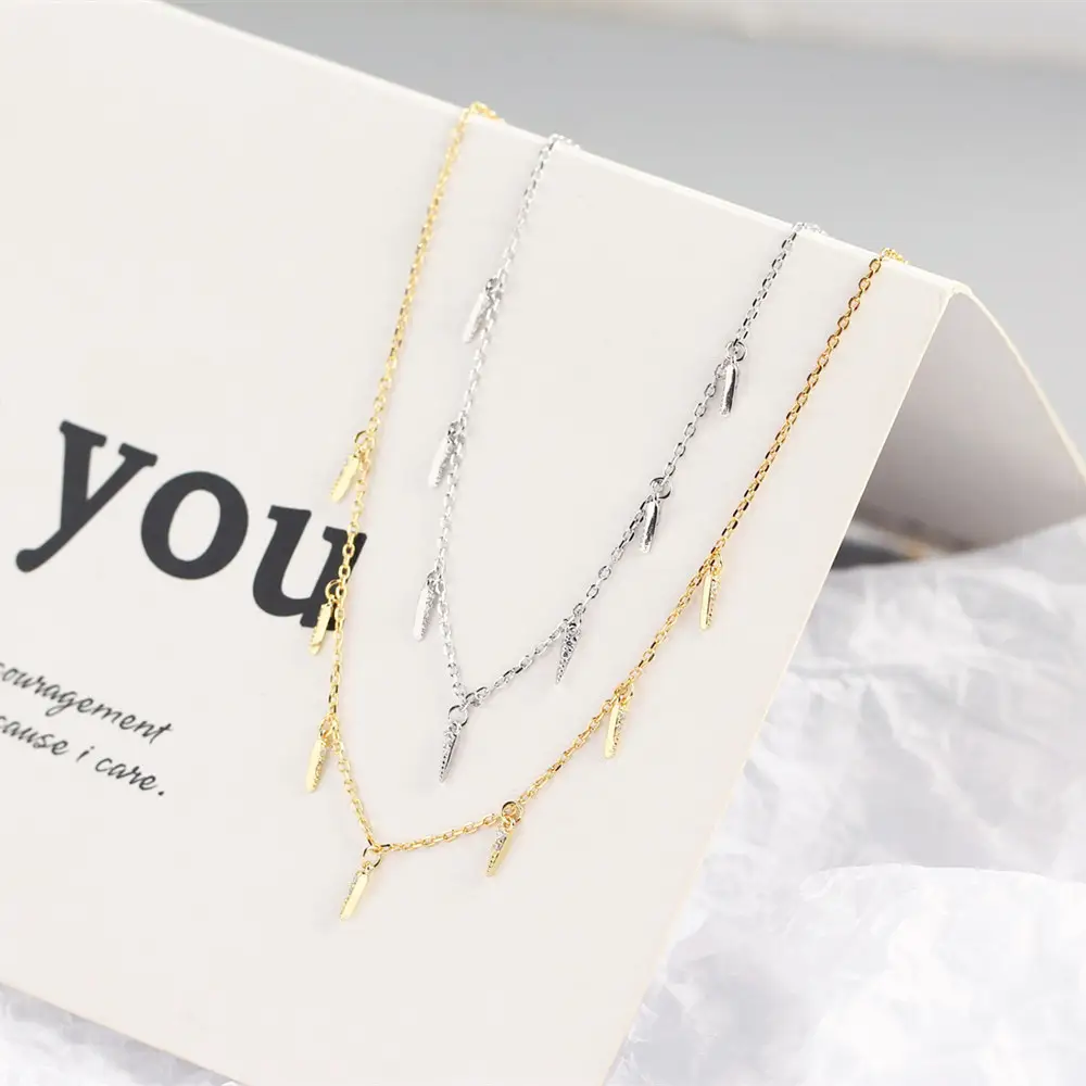 Sterling Silver Necklace Design Necklace Mix And Match Clavicle Chain